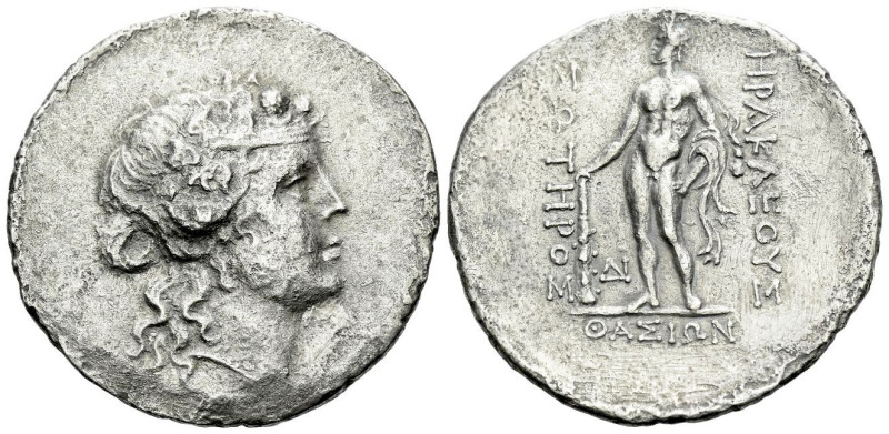 Island of Thrace, Thasos Tetradrachm circa 180-100, AR 35.00 mm., 13.56 g.
Head...