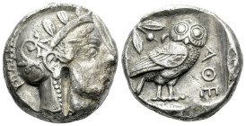 Attica, Athens Tetradrachm circa 455-450