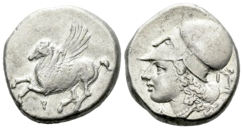 Corinthia, Corinth Stater circa 375-300, AR 20.00 mm., 8.29 g.
Pegasos flying l...