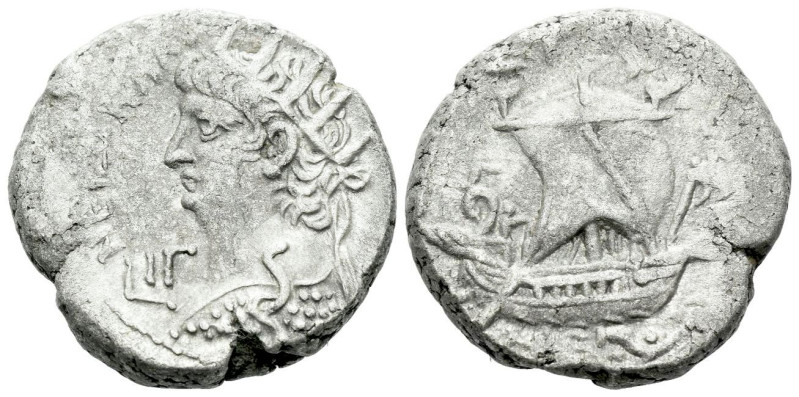 Egypt, Alexandria Nero, 54-68 Tetradrachm circa 66-67 (year 13), billon 24.60 mm...