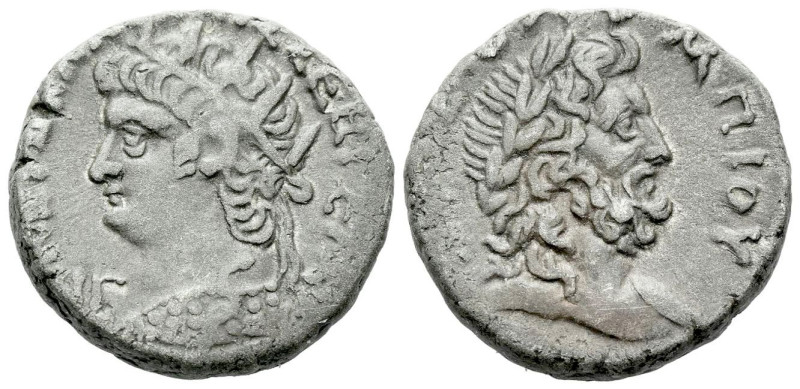 Egypt, Alexandria Nero, 54-68 Tetradrachm circa 66-67 (year 13), billon 24.30 mm...