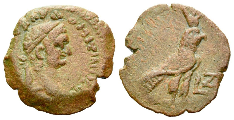 Egypt, Alexandria Domitian, 81-96 Dichalkon circa 87-88 (year 7), Æ , 18mm, 2.57...