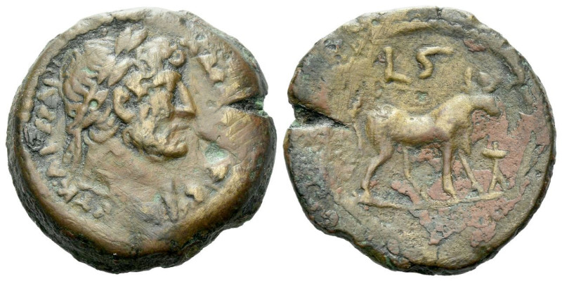 Egypt, Alexandria Hadrian, 117-138 Diobol circa 121-122 (year 6), Æ 24.10 mm., 1...