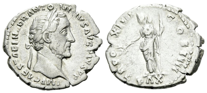 Antoninus Pius, 138-161 Denarius Rome circa 150-151, AR 19.00 mm., 3.08 g.
Laur...