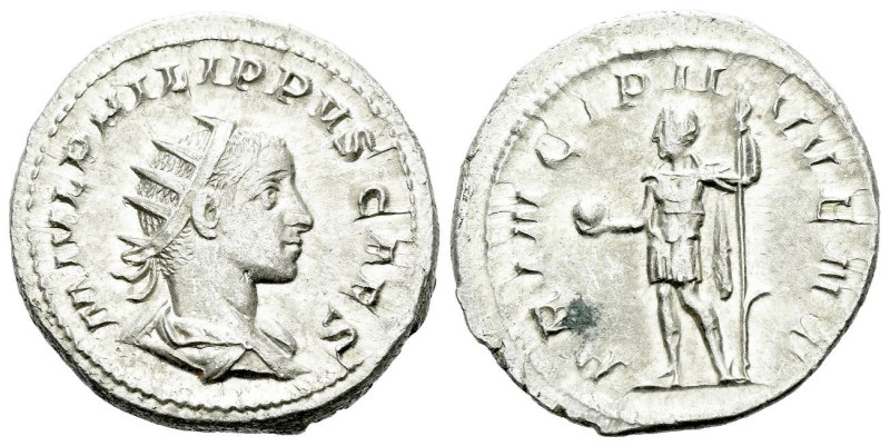 Philip II caesar, 245-247 Antoninianus Rome circa 245-246, AR 23.00 mm., 4.70 g....