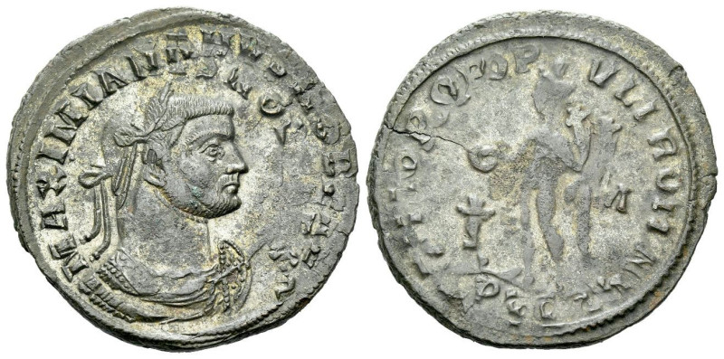 Galerius caesar, 293-305 Follis Lugdunum circa 301-303, Æ 30.00 mm., 8.50 g.
La...