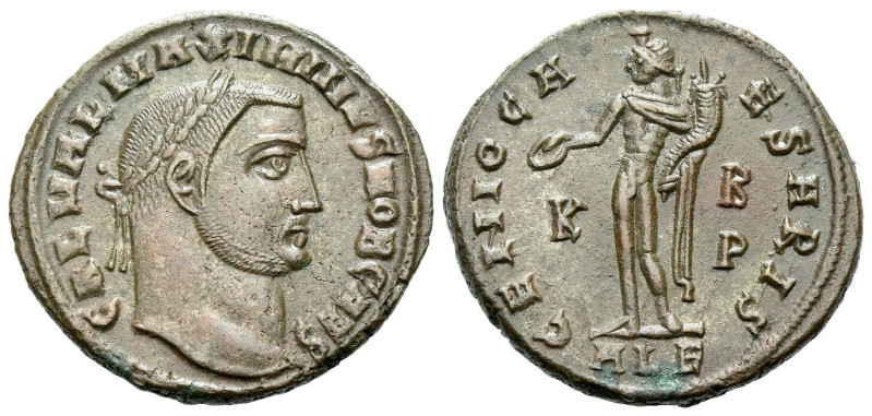 Maximinus II caesar, 305-308 Follis Alexandria late 308, Æ 24.00 mm., 6.52 g.
L...