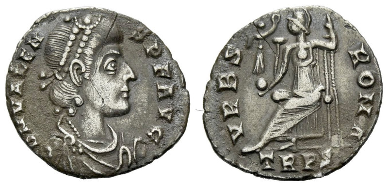 Valens, 364-378 Siliqua Treviri circa 364-378, AR 17.00 mm., 1.70 g.
Pearl-diad...