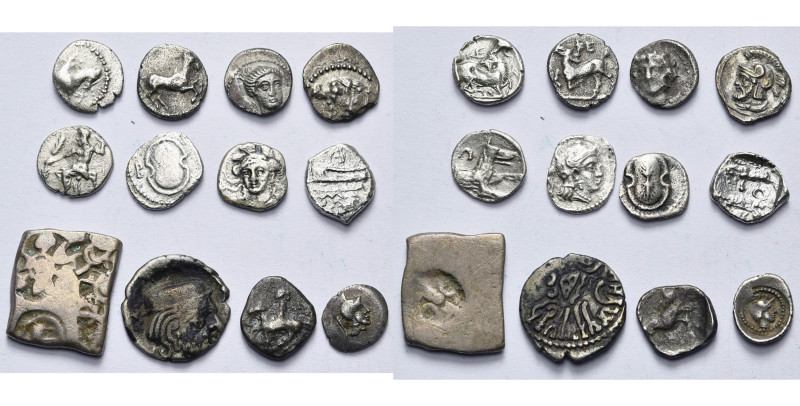 lot de 12 fractions, dont: Cilicie, Celenderis, obole, Cheval/Bouc (2); Nagidos,...