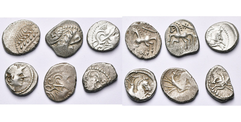 GAULE NARBONNAISE, Allobroges, lot de 6 drachmes: type au profil stylisé épigrap...