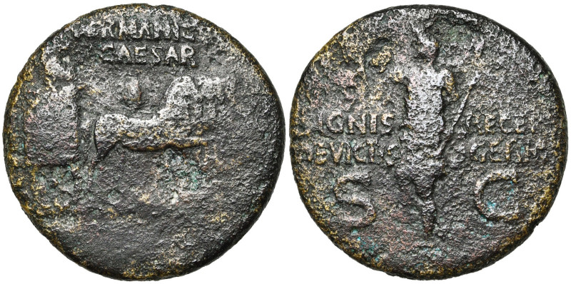 GERMANICUS (†19), père de Caligula, AE dupondius, 37-41, Rome. Frappé sous Calig...