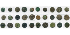 lot de 15 antoniniens: Gallien, R/ Figure fém.; Claude II le Gothique, R/ Pax; Victorin, R/ Pietas (argenté); Aurélien, R/ Fides et Sol (argenté); Tet...