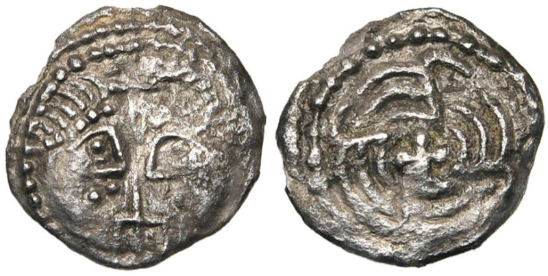 ANGLO-SAXONS, AR sceat, vers 710-760, York. Série J. Type 37 (Mercian bird type)...