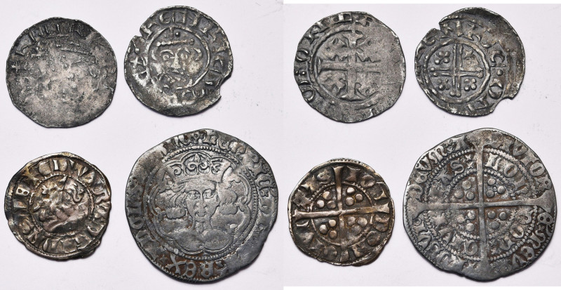 GRANDE-BRETAGNE, lot de 4 p.: Henri II, penny, Carlisle (Tealby); Richard Coeur ...