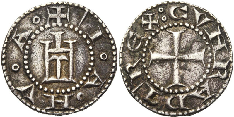 ITALIE, GENES, République (1139-1339), AR grosso multiplo, 13e s. Au nom de Conr...