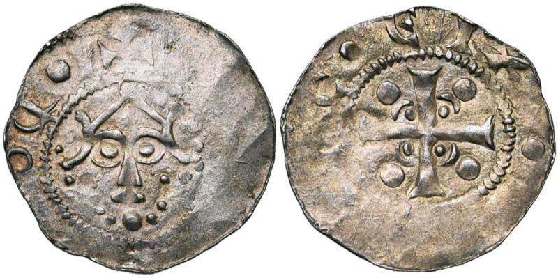 NEDERLAND, TIEL (?), Hendrik III (1036-1056) of Hendrik IV (1056-1106), AR denie...