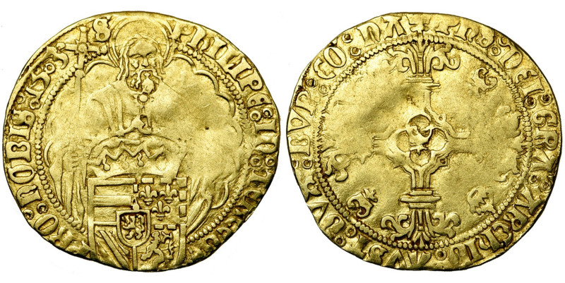 NAMUR, Comté, Philippe le Beau (1482-1506), AV florin d'or au saint Philippe, 15...