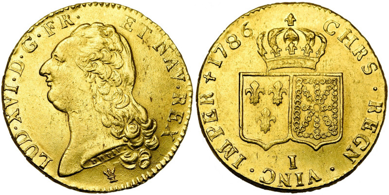 FRANCE, Royaume, Louis XVI (1774-1793), AV double louis d'or à la tête nue, 1786...