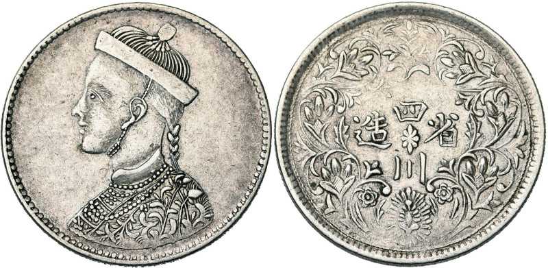 CHINA, TIBET, AV rupee, n.d. (1911-1933), Chengdu. K.M. Y3.2.

Very Fine (Very...
