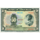 CONGO, Banque du Congo belge, 50 francs, s.d. (1941-1942). Série B. Pick 16a; Martiny, Congo, BCB25. Traces de plis.

Très Beau (Very Fine)