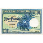 CONGO, Banque du Congo belge, 100 francs, 11.03.46. Série C. Pick 17c; Martiny, Congo, BCB28-2. Légères traces de plis.

Très Beau (Very Fine)