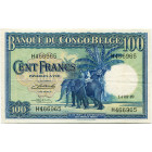 CONGO, Banque du Congo belge, 100 francs, 14.09.49. Série H. Pick 17d; Martiny, Congo, BCB28-5. Légères traces de plis.

Très Beau (Very Fine)