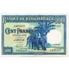 CONGO, Banque du Congo belge, 100 francs, 14.09.49. Série J. Pick 17d; Martiny, Congo, BCB28-5. Légères traces de plis.

Très Beau (Very Fine)