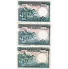 CONGO, Banque centrale du Congo belge et du Ruanda-Urundi, lot de 3 billets de 10 francs: 01.07.52 (série A), 15.07.52 (série C), 31.08.52 (série D). ...