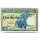 CONGO, Banque centrale du Congo belge et du Ruanda-Urundi, 100 francs, 15.11.53. Série H. Pick 25a; Martiny, Congo, BCCBRU5-6. Traces de plis.

Beau...