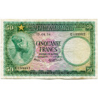CONGO, Banque centrale du Congo belge et du Ruanda-Urundi, 50 francs, 15.04.54. Série C. Pick 27a; Martiny, Congo, BCCBRU7-2 (hors cote). Très rare. S...
