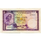 CONGO, Banque centrale du Congo belge et du Ruanda-Urundi, 500 francs, 01.01.55. Série A. Pick 28b; Martiny, Congo, BCCBRU8-3. Rare. Traces de plis.
...