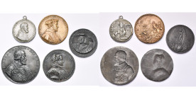 PAYS-BAS MERIDIONAUX, lot de 5 médailles: s.d., Philippe le Beau, roi de Castille, archiduc d'Autriche (plomb); s.d. (vers 1551), Leoni, Ferdinand Ier...
