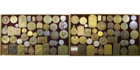 BELGIQUE, lot de 43 médailles et plaquettes, dont: 1905, Z. Gramme; 1908, Devreese, Jules Demaret-Freson; 1909, Vermeylen, 75e anniversaire de la réin...