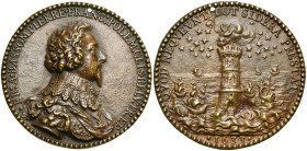 FRANCE, AE médaille, 1633, Warin. François de Bassompierre, maréchal de France et colonel-général des Suisses. D/ B. à d. R/ QVOD NEQEVNT TOT SIDERA P...
