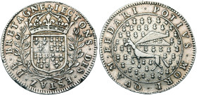 FRANCE, AR jeton, s.d. (1657-1675). Etats de Bretagne. D/ Ecu couronné, écartelé de France et Bretagne, entre deux rameaux. R/ Hermine passant à g. Le...