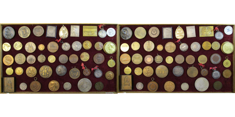 FRANCE, lot de 45 médailles, dont: 1853, Comice agricole de l'arrondissement de ...