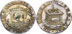 PAYS-BAS SEPTENTRIONAUX, AR jeton, 1592, Middelbourg. Amirauté de Zélande - Vigilance sur mer. D/ Ecu de Zélande couronné, posé sur deux ancres. R/ PR...