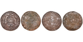 PAYS-BAS SEPTENTRIONAUX, lot de 2 jetons en cuivre commémorant la prise de L'Ecluse et la capitulation d'Ostende en 1604. Dugn. 3585, 3588.

Très Be...