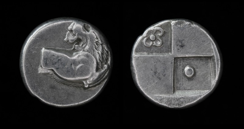 THRACE, Chersonesos, c. 386-338 BCE, AR Hemidrachm. 2.38g, 13mm.
Obv: Forepart o...