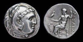 KINGS OF MACEDON: Alexander III 'the Great' (336-323 BC), issued c. 310-275 BCE, AR Drachm. Uncertain mint in Macedon or Greece, 4.19g, 17mm.
Obv: He...