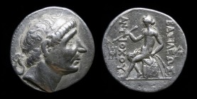 SELEUKID KINGS of SYRIA: Antiochos I Soter, 281-261 BCE, AR Tetradrachm. Seleukeia on the Tigris, 16.81 g, 29mm.
Obv: Diademed head right.
Rev: Apol...