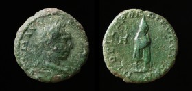 MOESIA INFERIOR, Nikopolis ad Istrum: Elagabalus (218-222), AE16. 2.7g, 16.2mm. Very rare, unpublished?
Obv: AVT K M AVP [ANTWNINOC?], draped (cuiras...