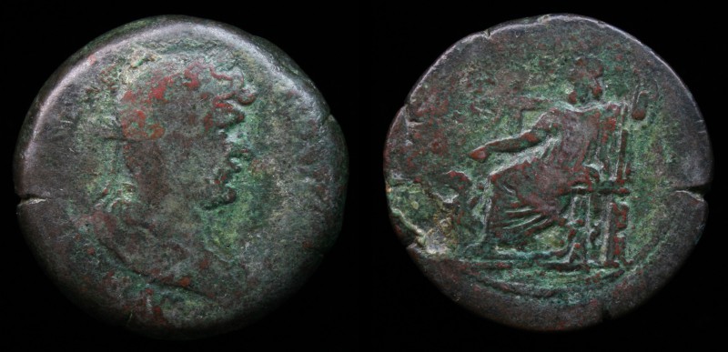 EGYPT, Alexandria: Hadrian (117-138), AE Drachm, issued 136/7. 23.93g, 34mm. Rar...