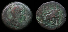 EGYPT, Alexandria: Hadrian (117-138), AE Drachm, issued 136/7. 23.93g, 34mm. Rare.
Obv: Laureate, draped, and cuirassed bust right, seen from behind. ...