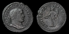 INVASION COINAGE: Diocletian (284-305), AE follis, issued c. 294-296. Continental mint (Lyons or Boulogne?), 7.99g, 28mm. Very rare (only 4 examples o...