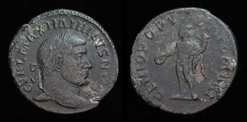 INVASION COINAGE: Galerius as Caesar (293-305), AE follis, issued c. 294-296. Co...