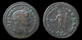 LONDON TETRARCHIC: Diocletian (284-305), AE follis, issued c. 296 (Cloke & Toone's dating, 297 according to RIC). London, 9.06g, 28mm. Very rare (only...