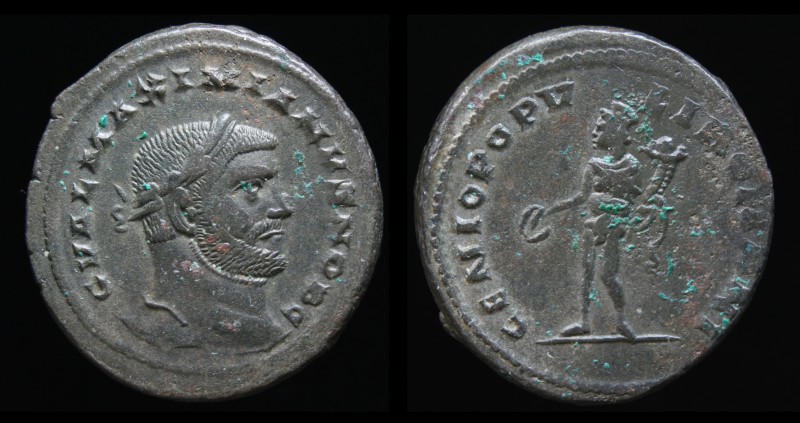 LONDON TETRARCHIC: Galerius as Caesar (293-305), AE follis, issued c. 296. Londo...