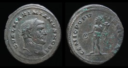LONDON TETRARCHIC: Galerius as Caesar (293-305), AE follis, issued c. 296. London, 10.02g, 28mm.
Obv: C VAL MAXIMIANVS NOB C, Laureate, truncated, bar...
