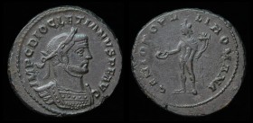 LONDON TETRARCHIC: Diocletian (284-305), AE follis, issued c. 296-303. London, 10.40g, 28mm.
Obv: IMP C DIOCLETIANVS P F AVG; Laureate and cuirassed b...